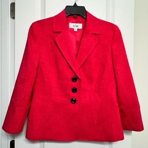 Le Suit Women's Vibrant Dark Pink/Red Blazer